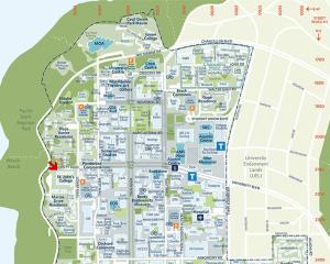 格林学院在校园地图上的位置